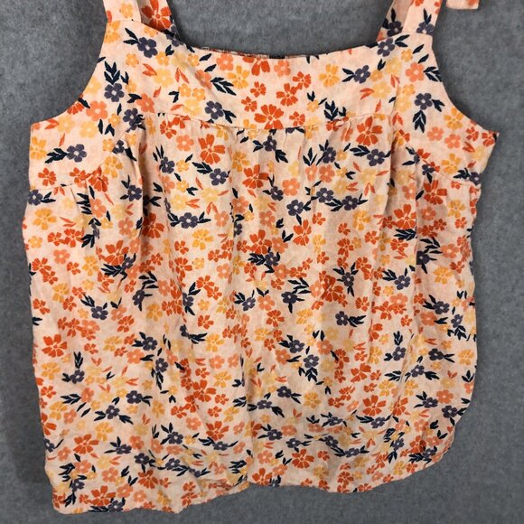 Sonoma Floral Tank Top Tie Shoulder Size Large - Picture 3 of 6